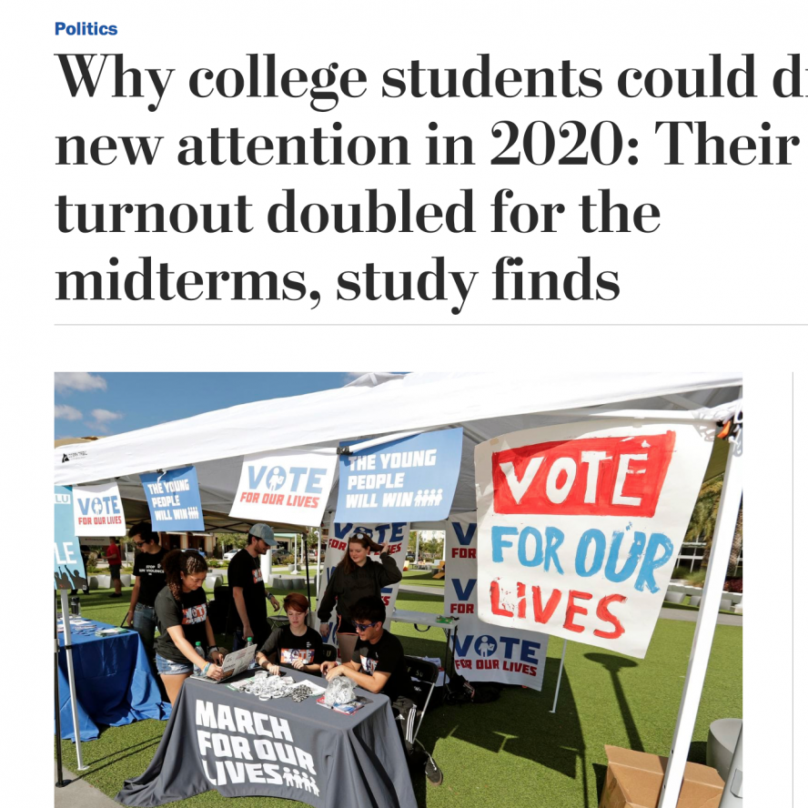 an election feature in the Washington Post
